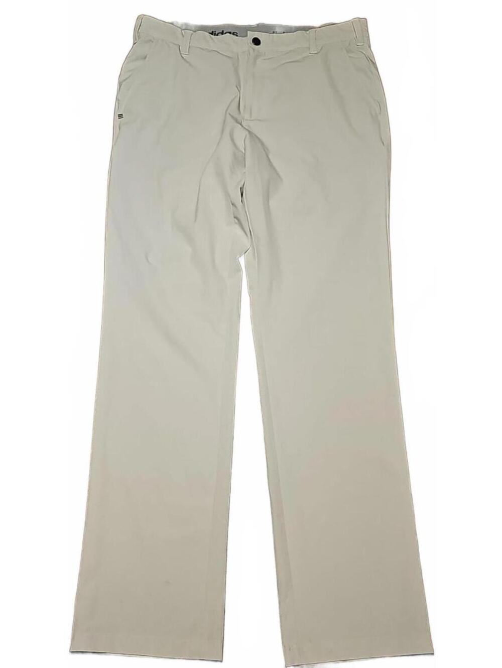 ADIDAS  Golf Beige Athletic Pants Stretch Waist-Polyester-4 Pockets-SZ 34x34
